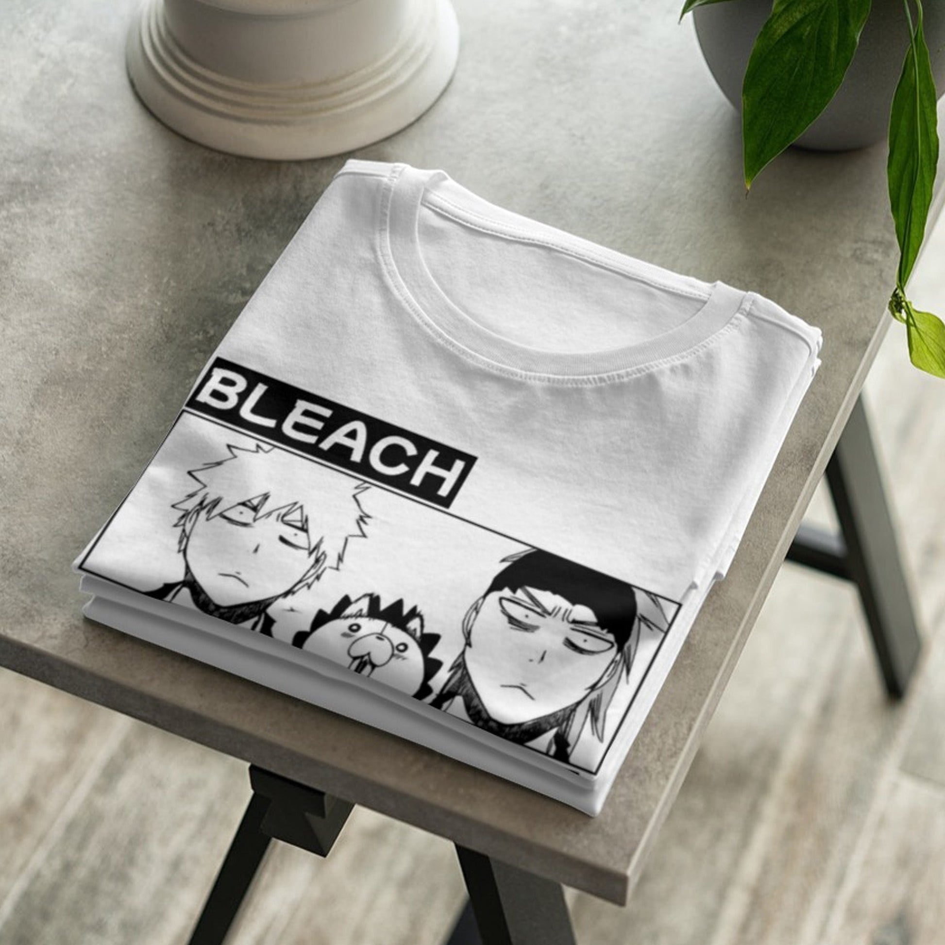 Bleach Manga Premium Unisex Crewneck T-shirt, Ichigo Kurosaki, Renji Abarai, Kon, Anime Shirt - Wolf & Bear