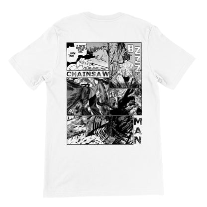 Denji Manga Panel Premium Unisex Crewneck Chainsaw Man T-shirt - Wolf & Bear