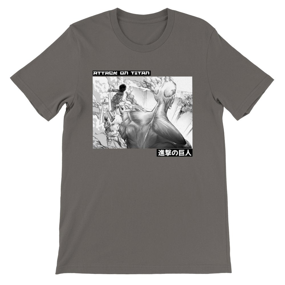 Eren vs Colossal Premium Unisex Crewneck Attack on Titan T-shirt - Wolf & Bear