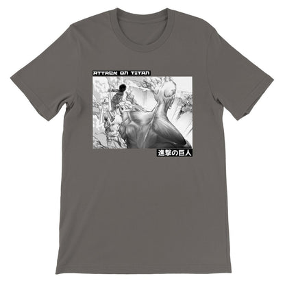 Eren vs Colossal Premium Unisex Crewneck Attack on Titan T-shirt - Wolf & Bear