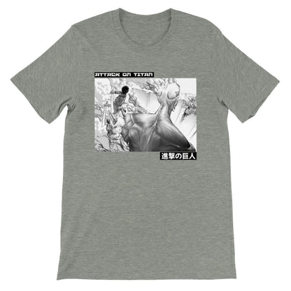 Eren vs Colossal Premium Unisex Crewneck Attack on Titan T-shirt - Wolf & Bear