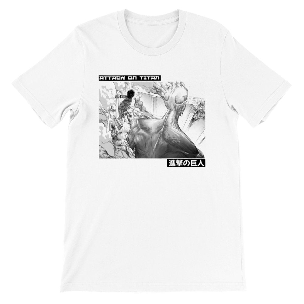 Eren vs Colossal Premium Unisex Crewneck Attack on Titan T-shirt - Wolf & Bear