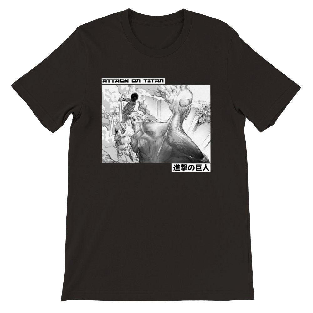 Eren vs Colossal Premium Unisex Crewneck Attack on Titan T-shirt - Wolf & Bear