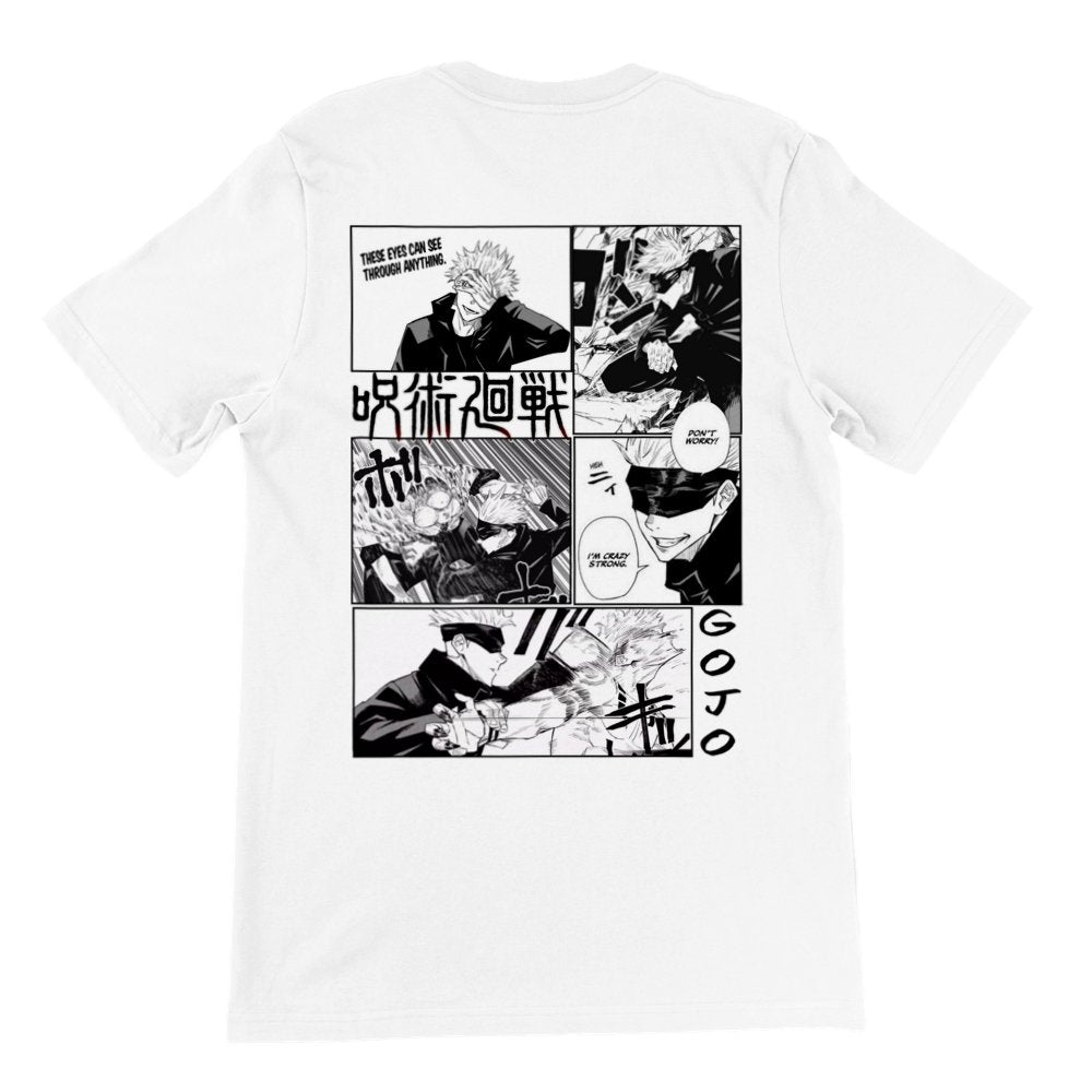 Gojo Satoru Manga Panel Unisex Jersey Short Sleeve Jujutsu Kaisen Tee - Wolf & Bear