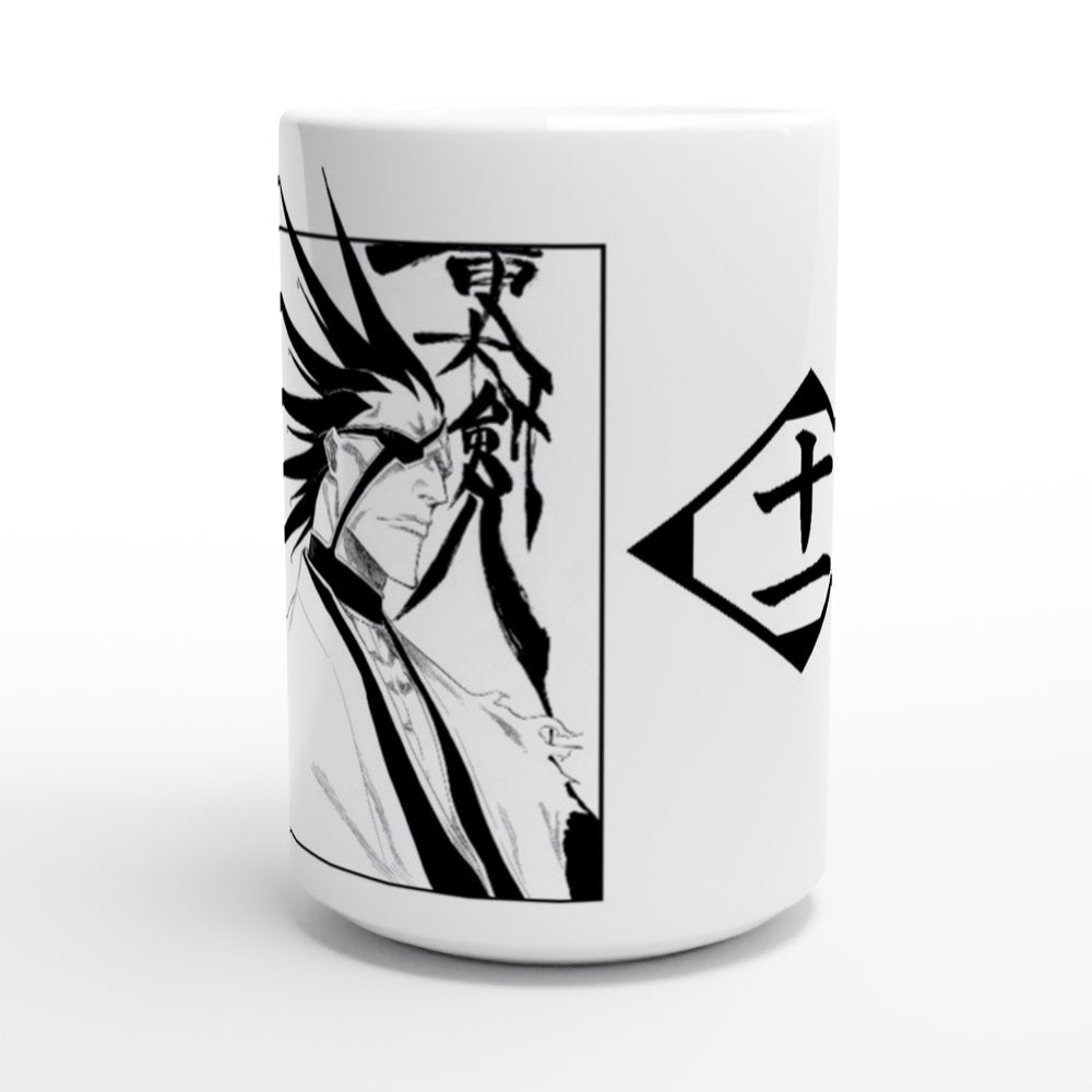 Gotei 11 Kenpachi Zaraki White 15oz Ceramic Mug - Wolf & Bear