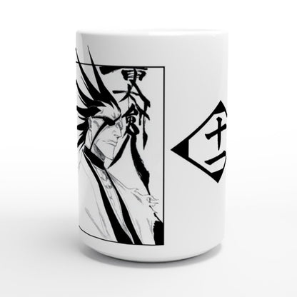 Gotei 11 Kenpachi Zaraki White 15oz Ceramic Mug - Wolf & Bear