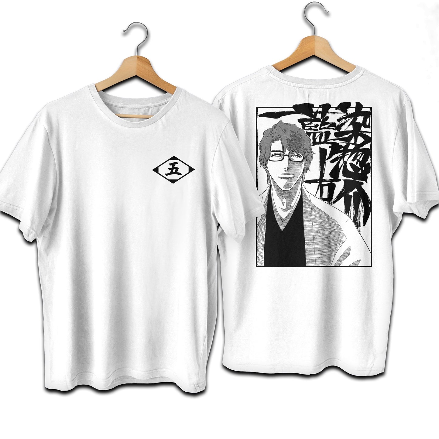 Gotei 5 Premium Unisex Crewneck Bleach T-shirt Captain Sosuke Aizen - Wolf & Bear