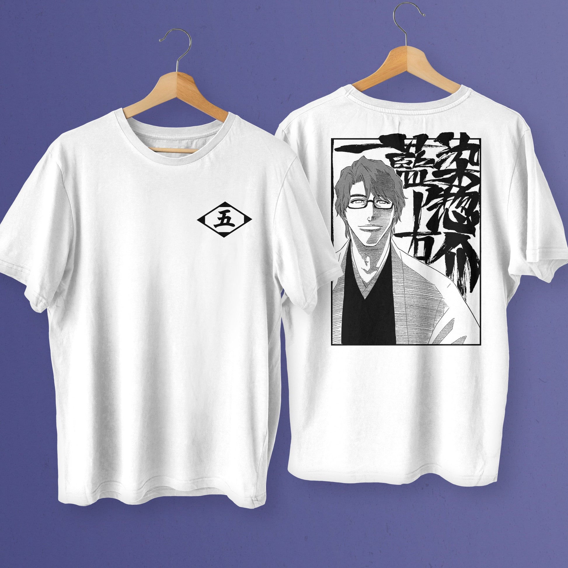 Gotei 5 Premium Unisex Crewneck Bleach T-shirt Captain Sosuke Aizen - Wolf & Bear