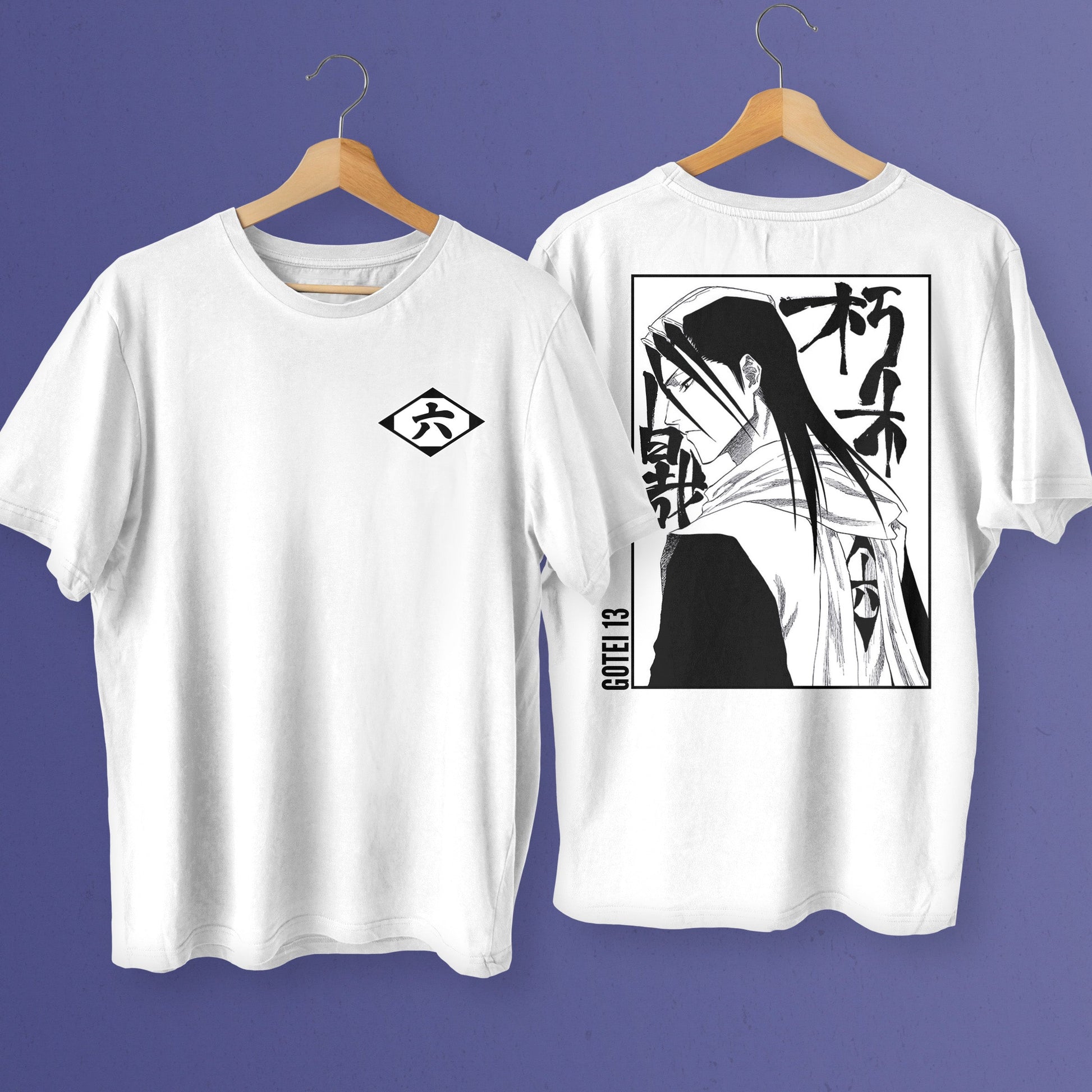 Gotei 6 Byakuya Kuchiki Premium Unisex Crewneck Bleach Anime T-shirt - Wolf & Bear