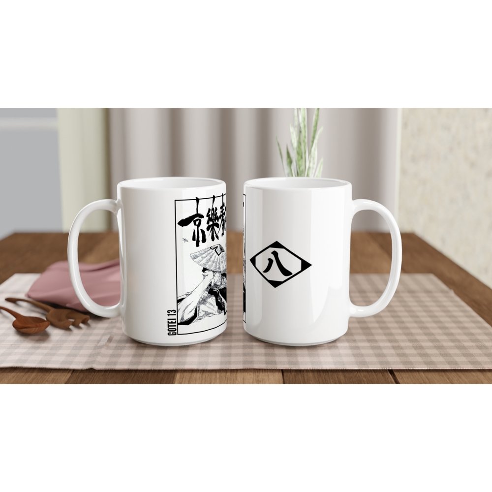 Gotei 8 Shunsui Kyoraku White 15oz Ceramic Mug - Wolf & Bear