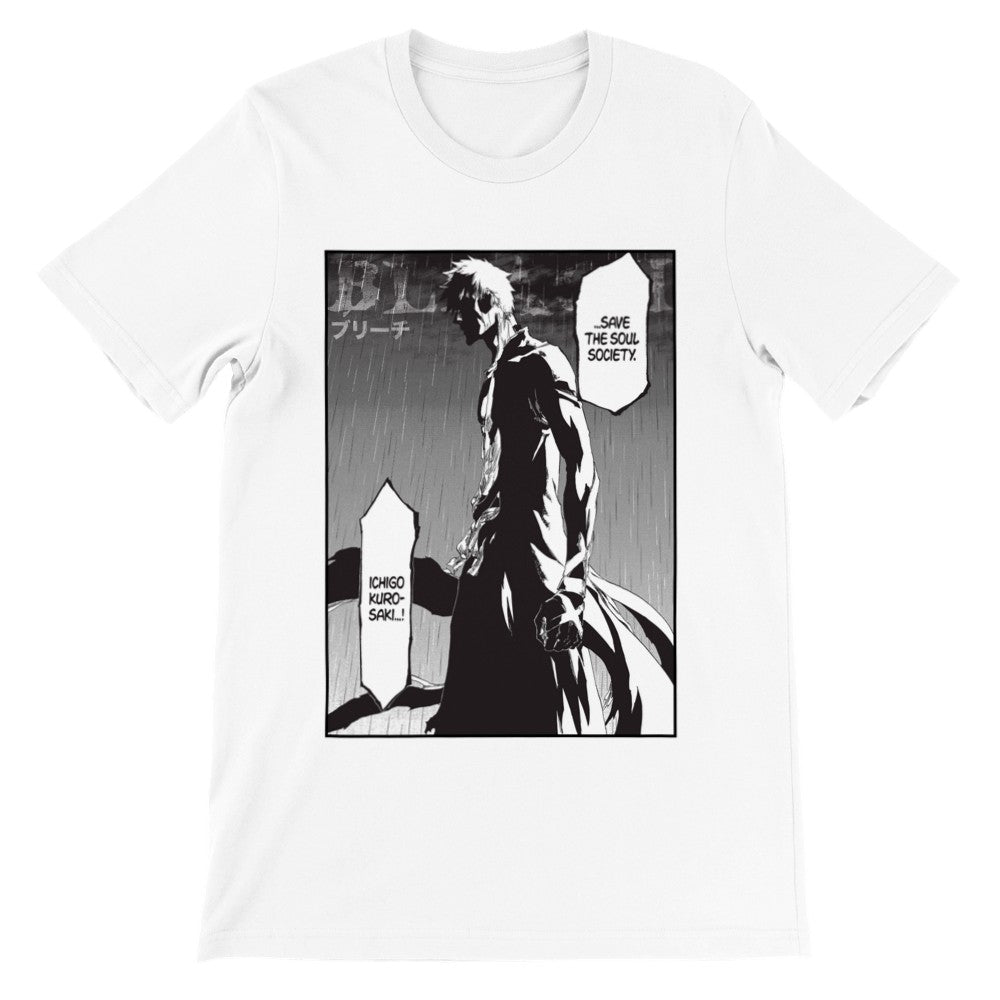 Ichigo Kurosaki Premium Unisex Crewneck Bleach Anime T-shirt Save the Soul Society - Wolf & Bear