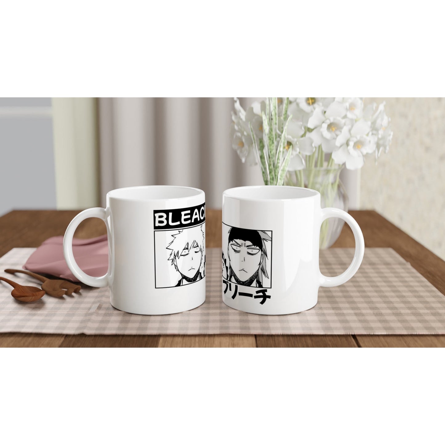 Ichigo, Renji & Kon White 11oz Ceramic Bleach Mug - Wolf & Bear