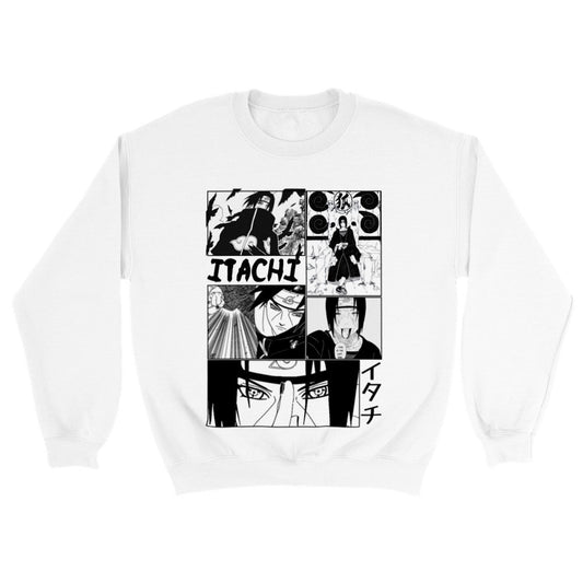 Itachi Uchiha Naruto Manga Panel Classic Unisex Crewneck Anime Sweatshirt - Wolf & Bear