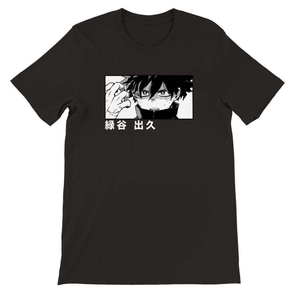 Izuku Midoriya Premium Unisex Crewneck T-shirt, My Hero Academia Manga, Anime Shirt - Wolf & Bear