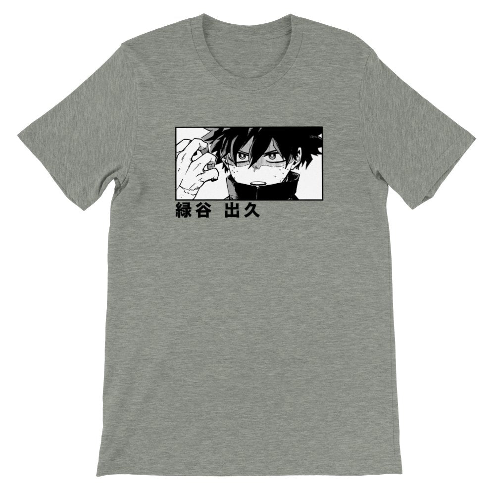 Izuku Midoriya Premium Unisex Crewneck T-shirt, My Hero Academia Manga, Anime Shirt - Wolf & Bear