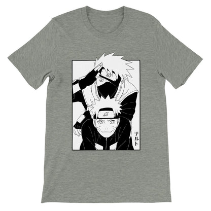 Kakashi & Naruto Premium Unisex Crewneck T-shirt, Naruto Shippuden Anime Shirt - Wolf & Bear