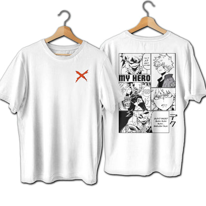 Katsuki Bakugo Manga Panel Premium Unisex Crewneck My Hero Academia T-shirt - Wolf & Bear