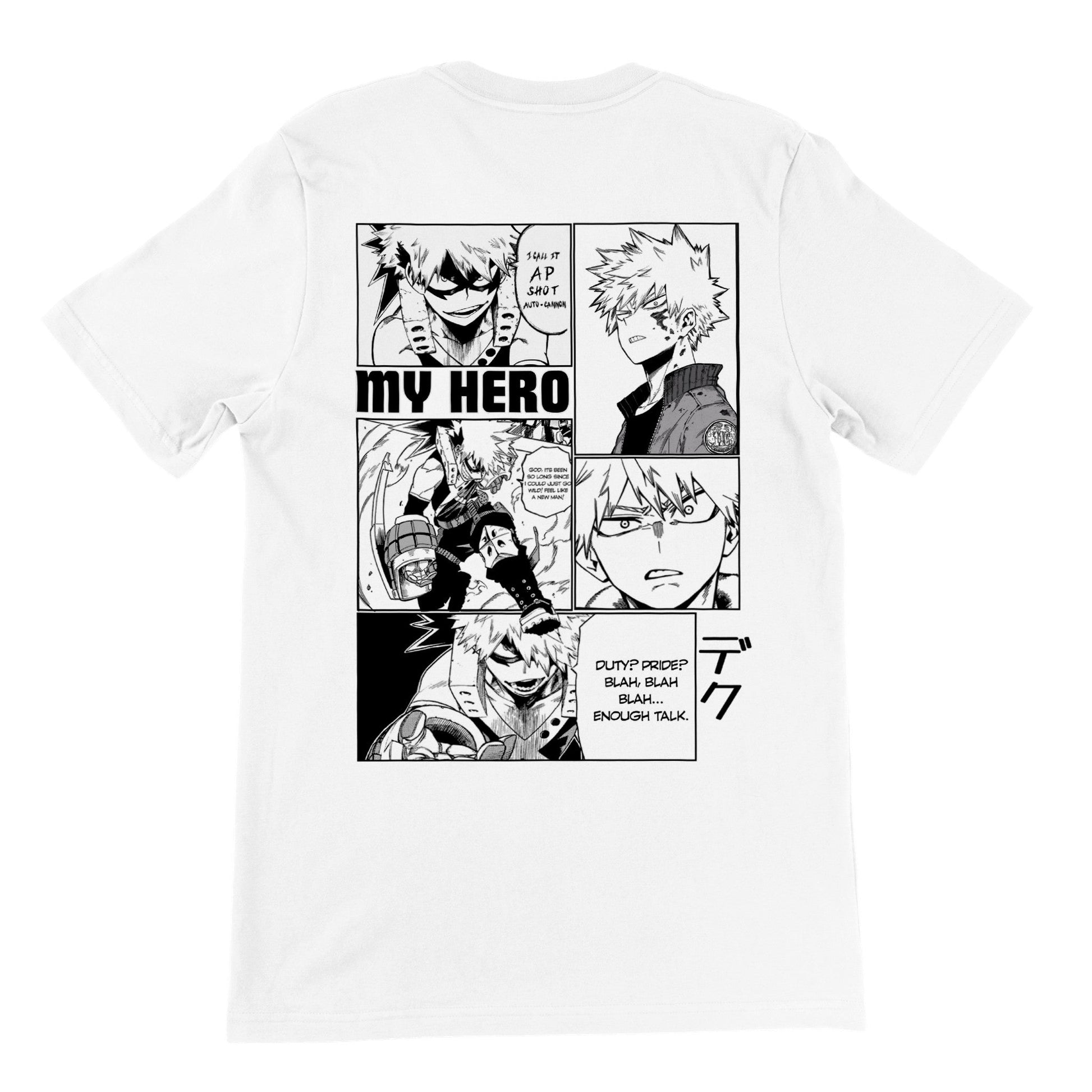 Katsuki Bakugo Manga Panel Premium Unisex Crewneck My Hero Academia T-shirt - Wolf & Bear