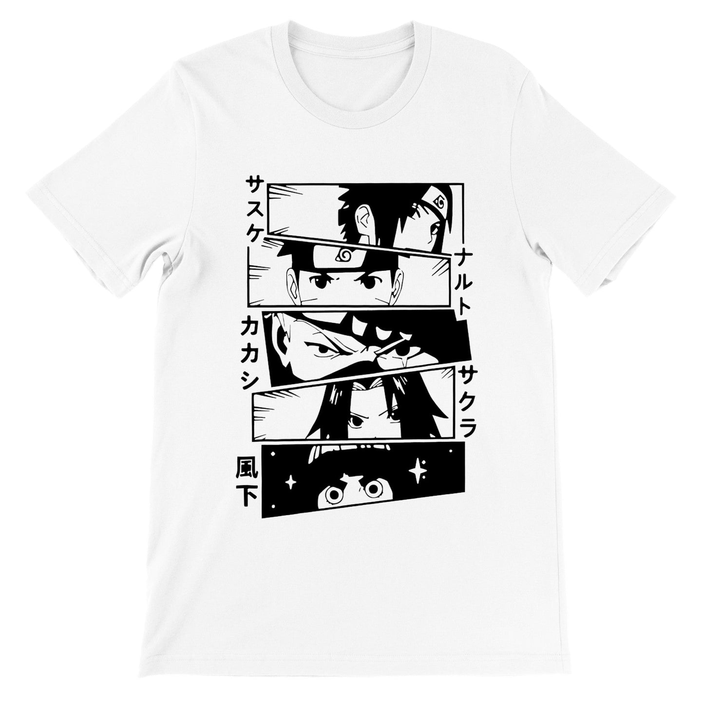 Leaf Village Manga Panels Naruto T-shirt - Wolf & Bear