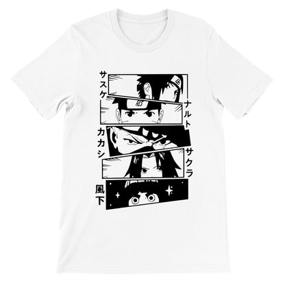 Leaf Village Manga Panels Naruto T-shirt - Wolf & Bear