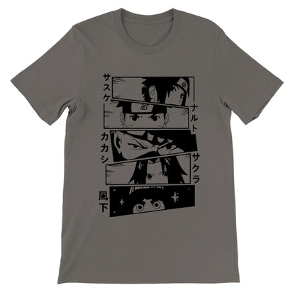 Leaf Village Manga Panels Naruto T-shirt - Wolf & Bear