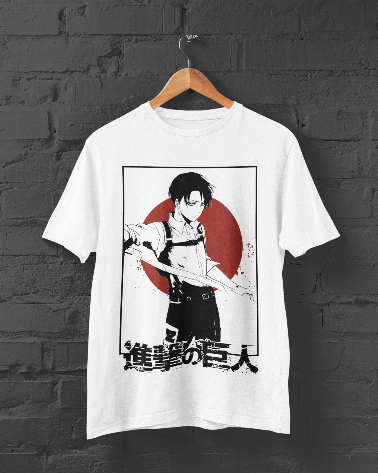 Levi Ackerman Japan Motif Attack on Titan T-shirt - Wolf & Bear