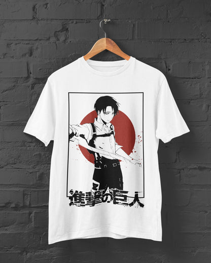 Levi Ackerman Japan Motif Attack on Titan T-shirt - Wolf & Bear