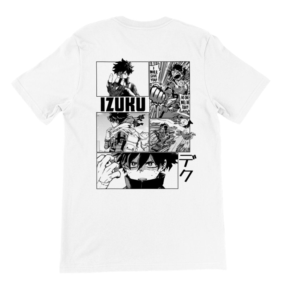 My Hero Academia Manga Panel Premium Unisex Crewneck T-shirt, Izuku Midoriya - Wolf & Bear