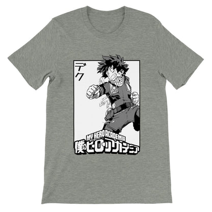 My Hero Academia Manga Premium Unisex Crewneck T-shirt, Izuku Midoriya, Deku Anime Shirt - Wolf & Bear