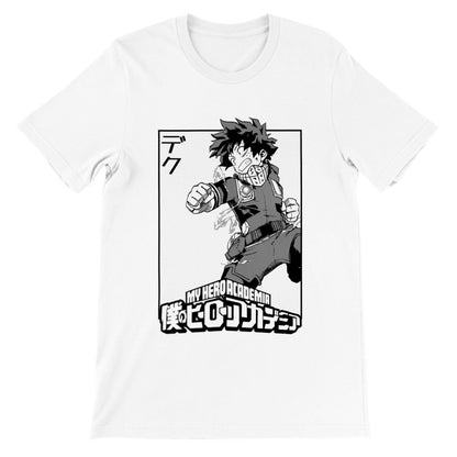 My Hero Academia Manga Premium Unisex Crewneck T-shirt, Izuku Midoriya, Deku Anime Shirt - Wolf & Bear