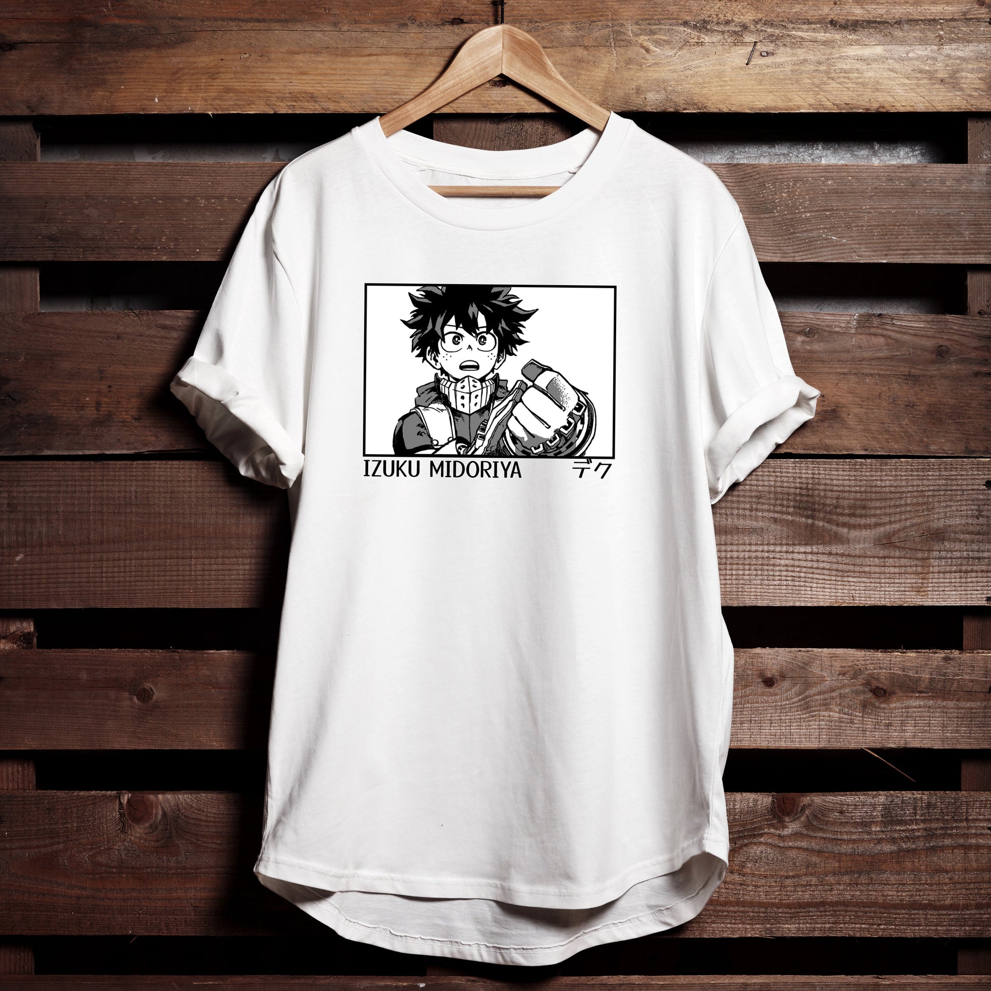 My Hero Academia Premium Unisex Crewneck T-shirt, Izuku Midoriya, Deku, Manga Anime Shirt - Wolf & Bear