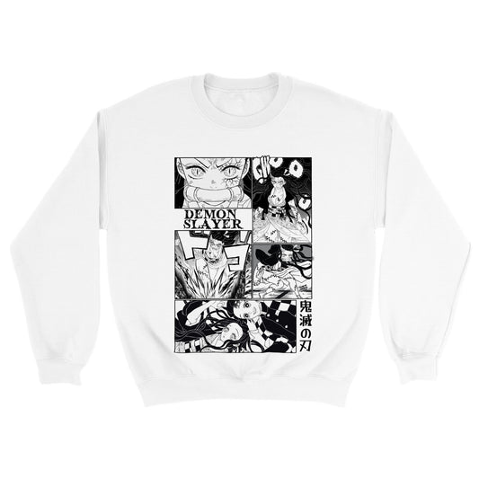 Nezuko Kamado Manga Panel Crewneck Demon Slayer Sweatshirt - Wolf & Bear