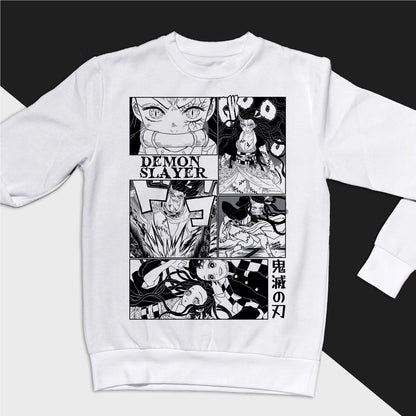 Nezuko Kamado Manga Panel Crewneck Demon Slayer Sweatshirt - Wolf & Bear