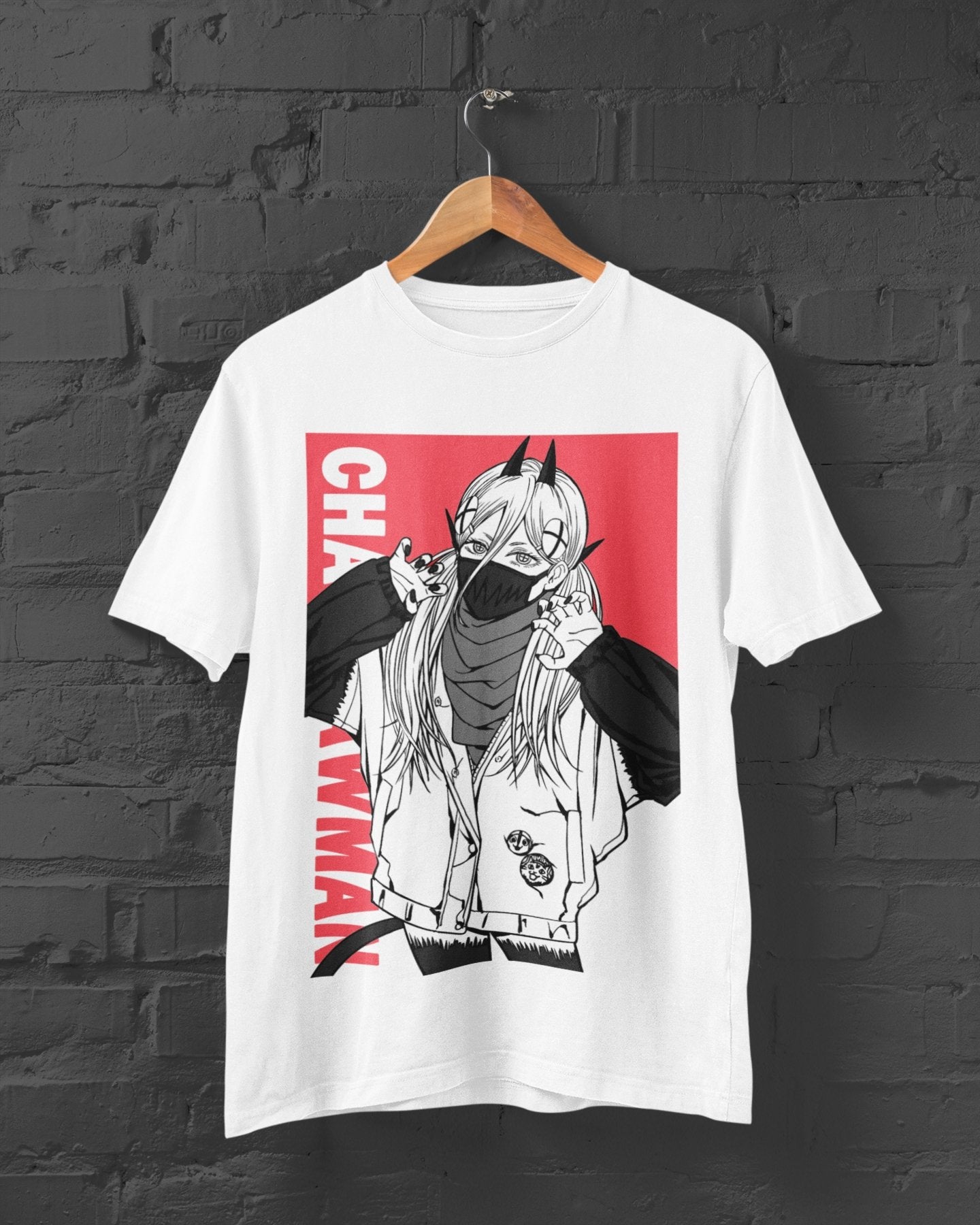 Power Manga Portrait Chainsaw Man T-shirt - Wolf & Bear