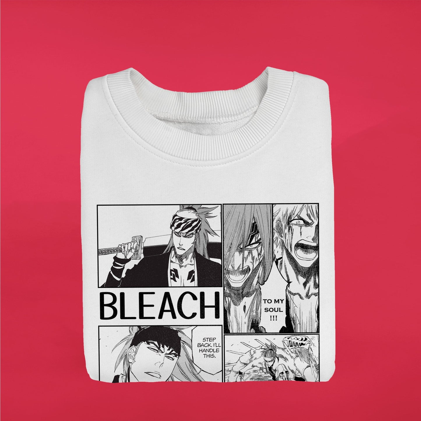 Renji Abarai Manga Panel Classic Unisex Crewneck Bleach Sweatshirt - Wolf & Bear