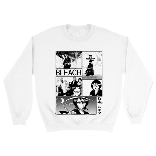 Rukia Bleach Manga Panel Unisex Heavy Blend Crewneck Sweatshirt, Rukia Kuchiki Anime Sweater - Wolf & Bear