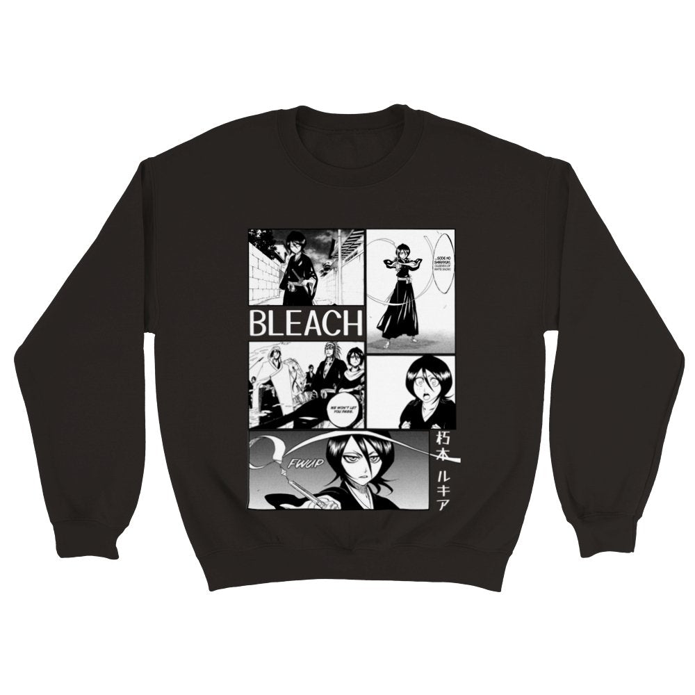 Rukia Bleach Manga Panel Unisex Heavy Blend Crewneck Sweatshirt, Rukia Kuchiki Anime Sweater - Wolf & Bear