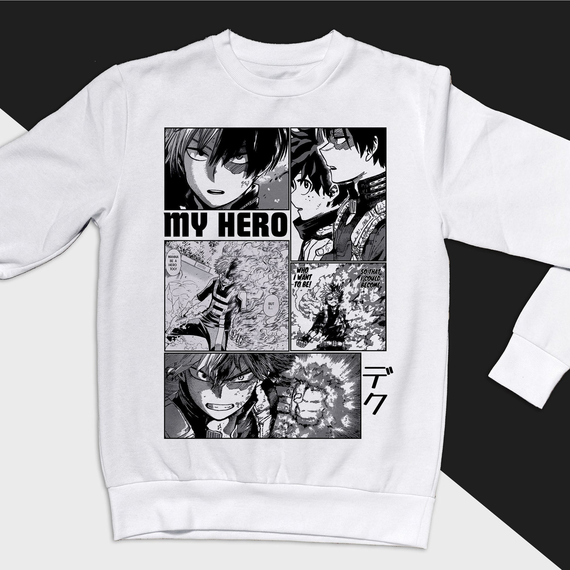 Shoto Todoroki Manga Panel Crewneck My Hero Academia Sweatshirt - Wolf & Bear