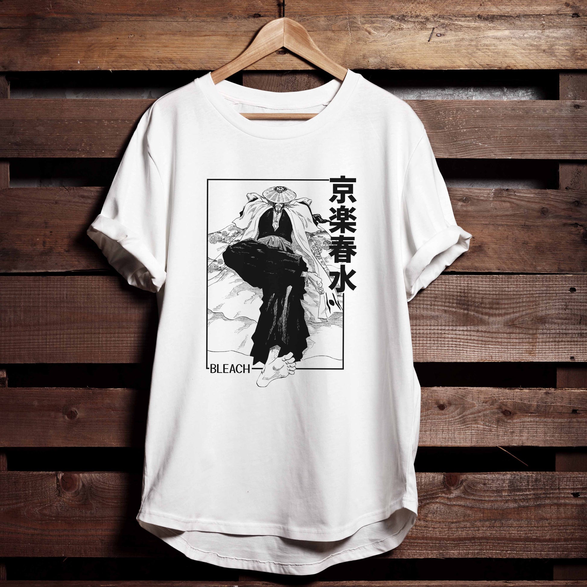 Shunsui Kyoraku Premium Unisex Crewneck Bleach Anime T-shirt - Wolf & Bear