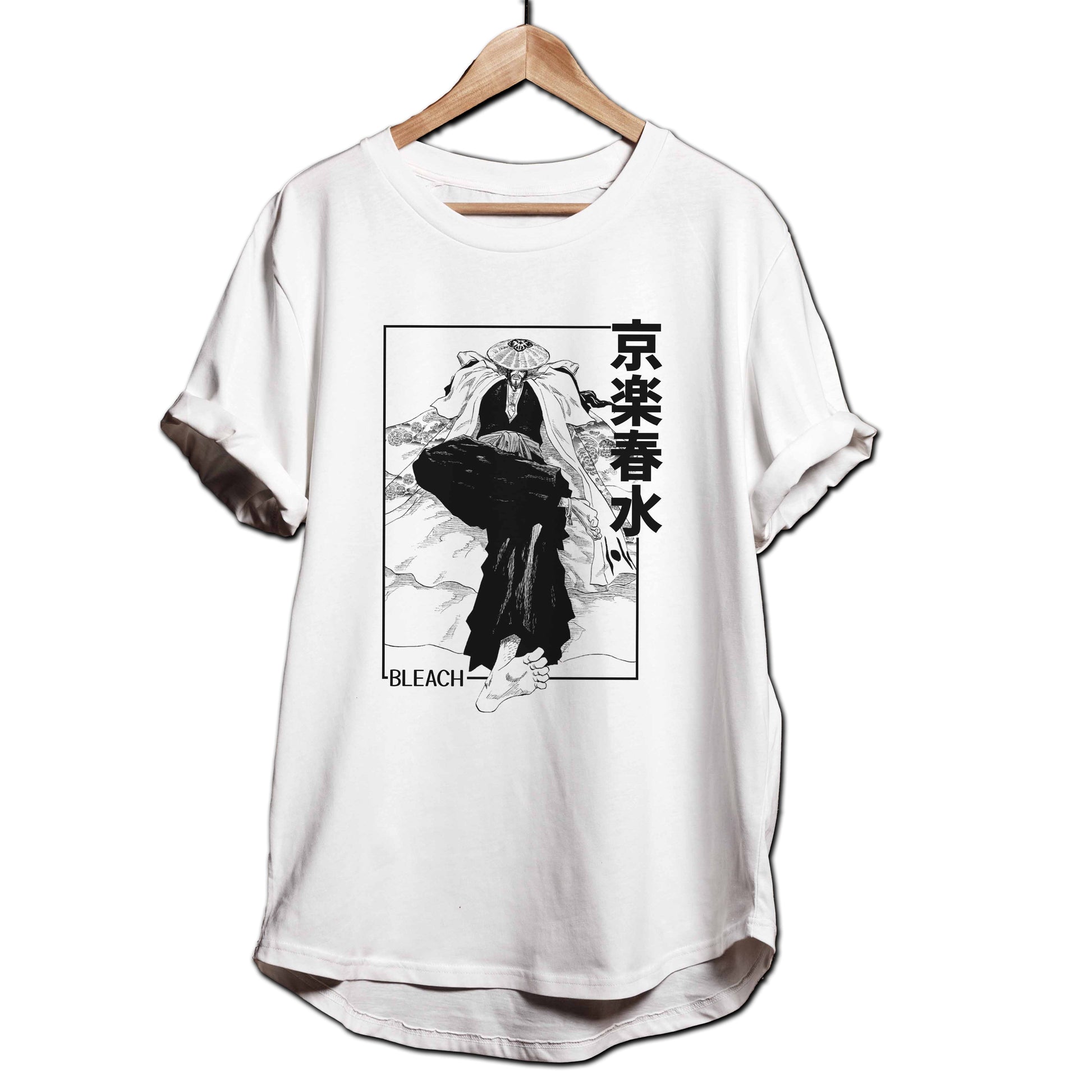 Shunsui Kyoraku Premium Unisex Crewneck Bleach Anime T-shirt - Wolf & Bear