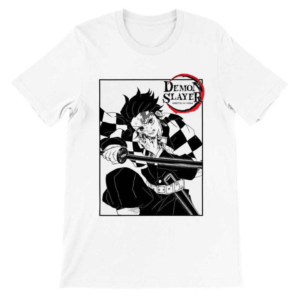 Tanjiro Kamado, Kimetsu no Yaiba Premium Unisex Crewneck Demon Slayer T-shirt - Wolf & Bear