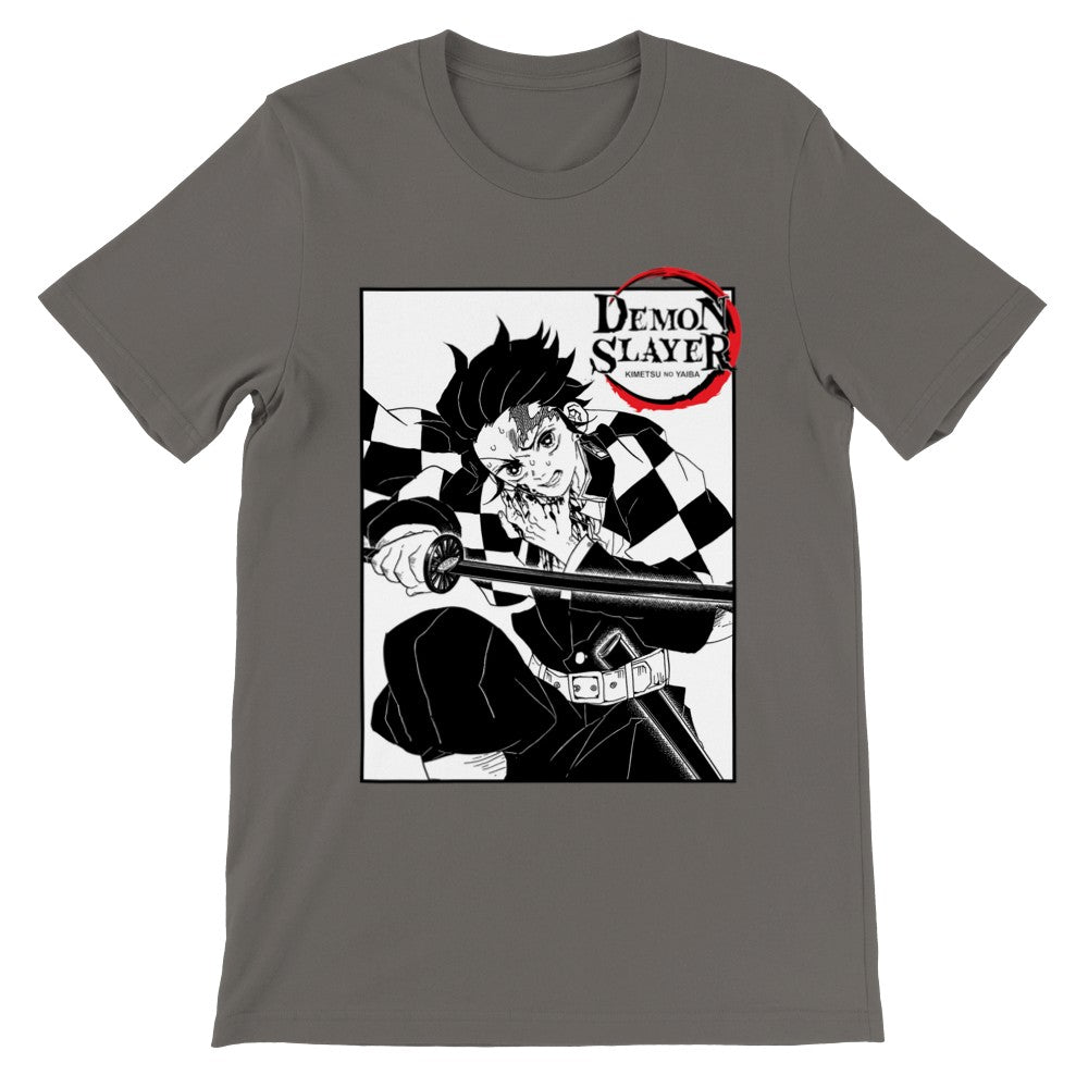 Tanjiro Kamado, Kimetsu no Yaiba Premium Unisex Crewneck Demon Slayer T-shirt - Wolf & Bear