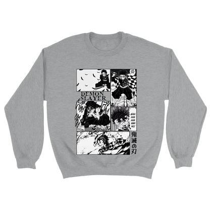 Tanjiro Kamado Manga Panel Crewneck Demon Slayer Sweatshirt - Wolf & Bear